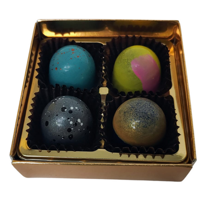 'EASTER' BOX OF 4 CHOCOLATES (SALTED CARAMEL FILLING)