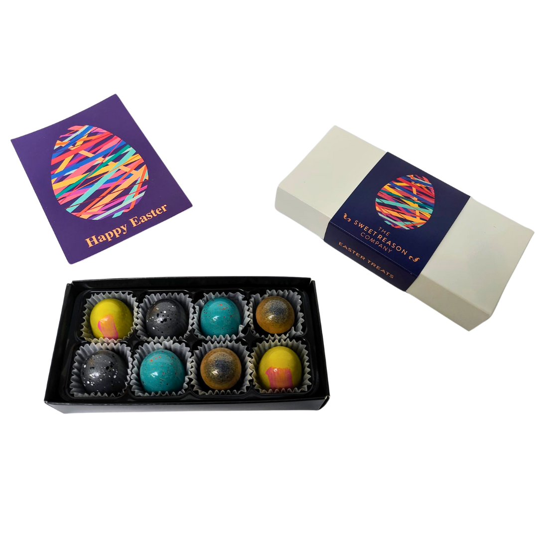 'Easter Egg' Box of 8 Chocolates (Salted Caramel filling)