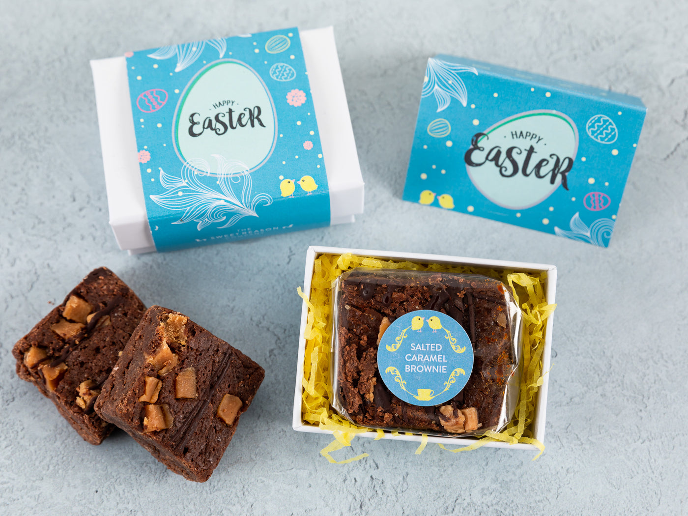 Easter Gluten Free Salted Caramel Brownie Gift