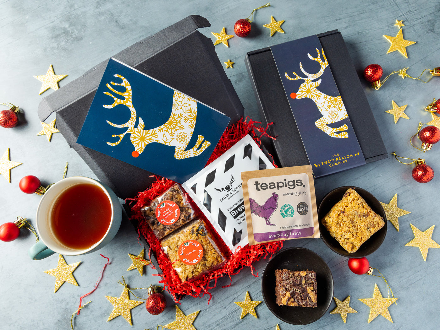 'Reindeer' Treats (Flapjack), Coffee and Tea Letterbox