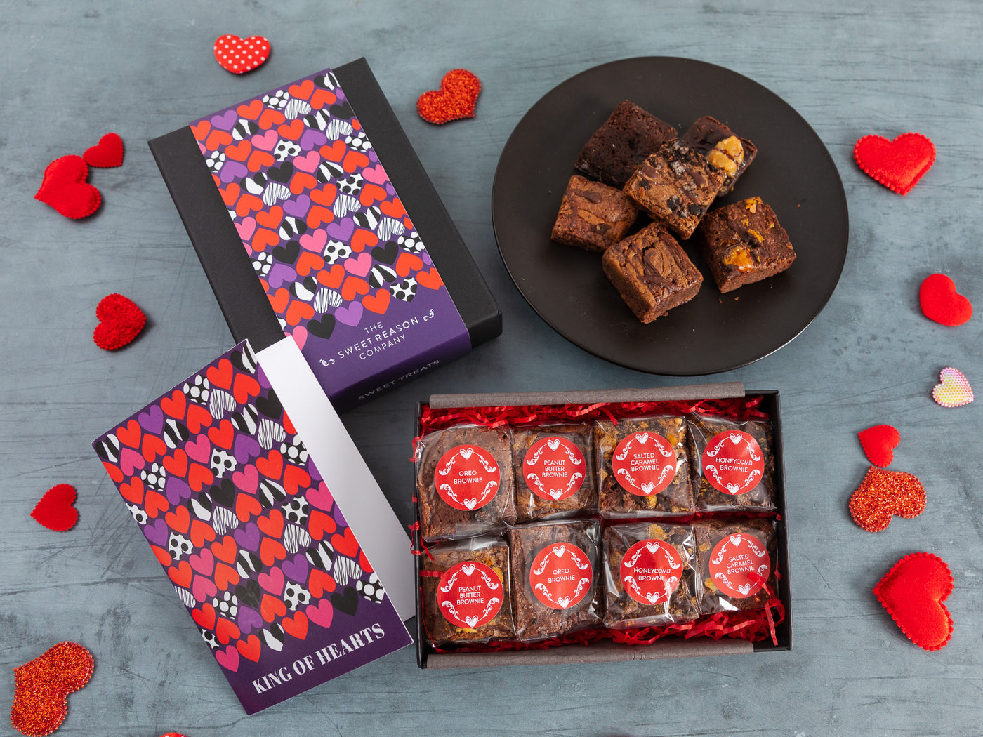 'King of Hearts' Luxury Brownie Valentine's Day Gift Box