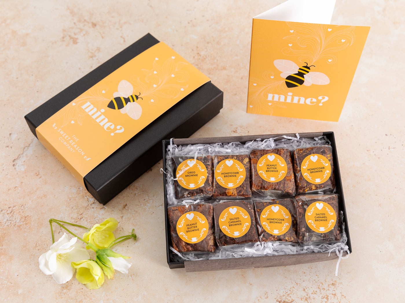 'Bee Mine' Luxury Brownie Valentine's Day Gift Box