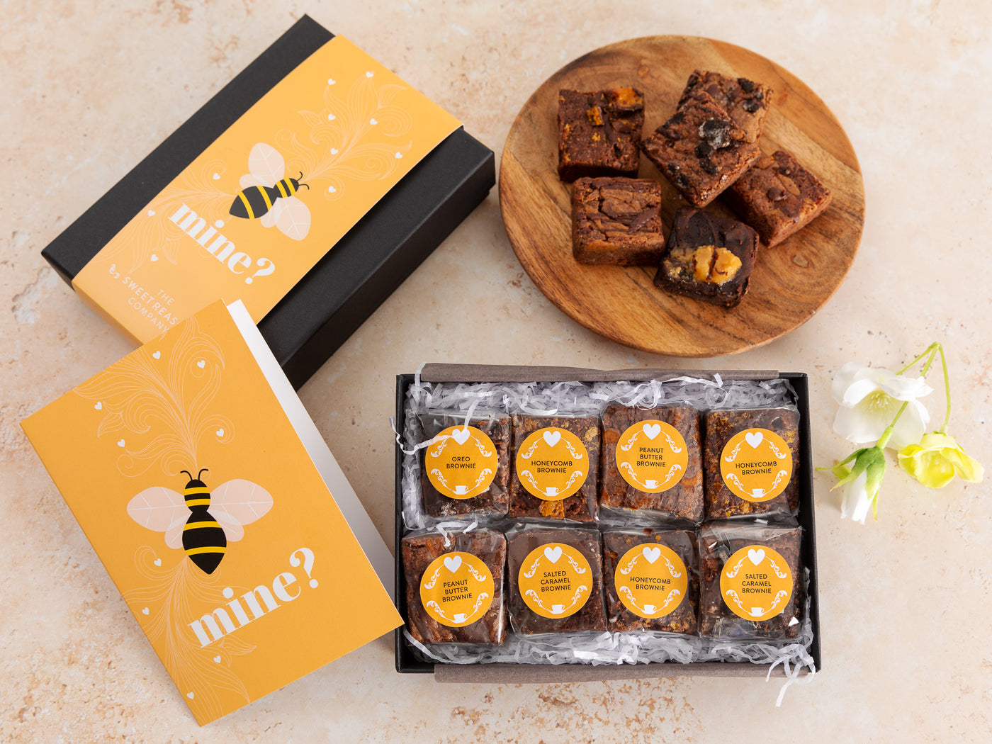 'Bee Mine' Luxury Brownie Valentine's Day Gift Box
