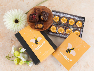 'Bee Mine' Vegan Luxury Brownie Valentine's Day Gift Box