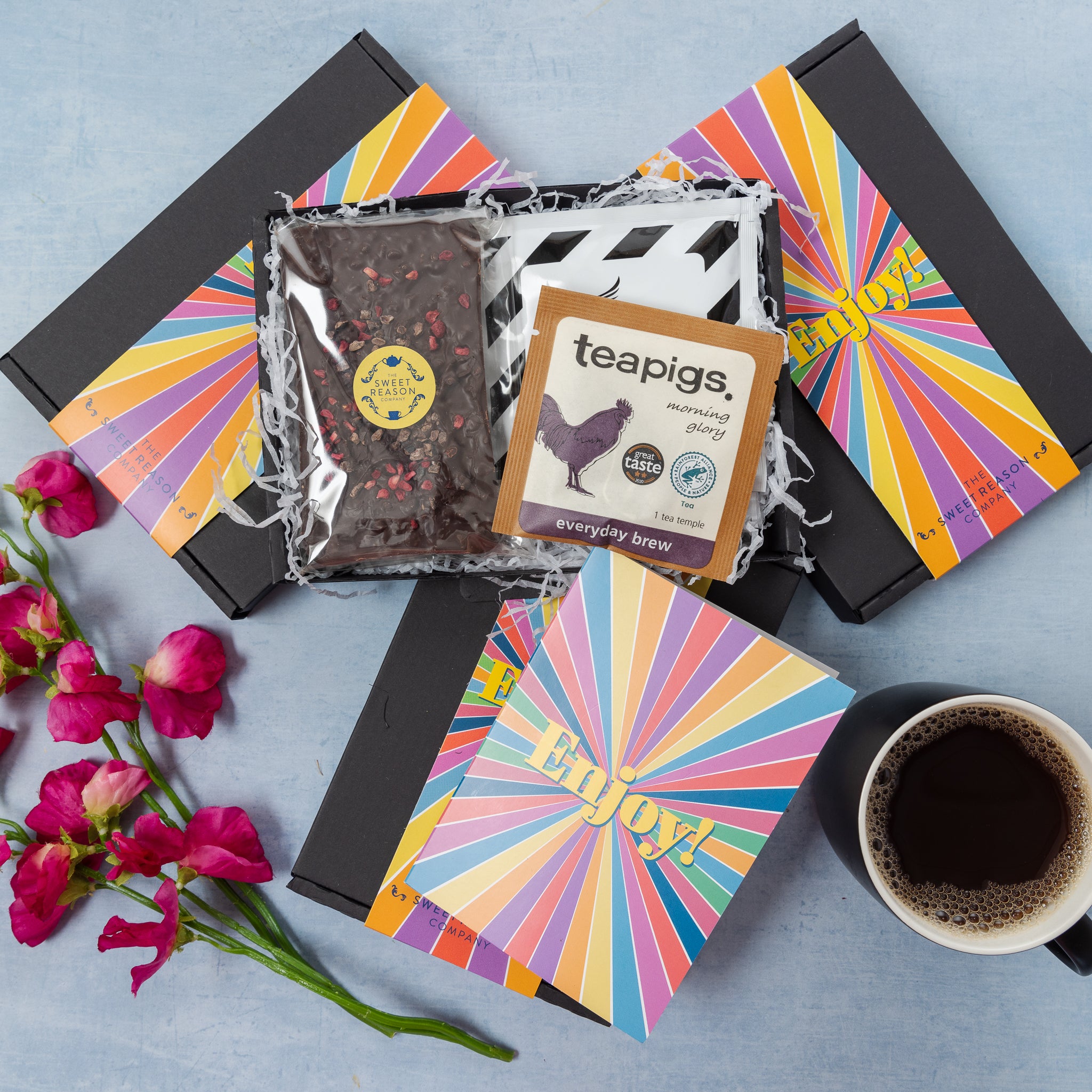 'Enjoy' Vegan Chocolate Slab, Coffee and Tea Letterbox – The Sweet ...