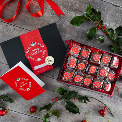 Branded & personalised Christmas Indulgent Brownie Gift Box