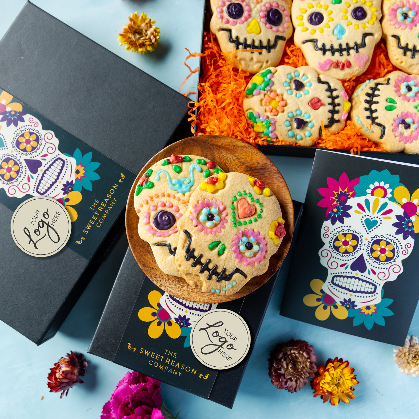Branded & personalised 'Day of the Dead' Indulgent Biscuits