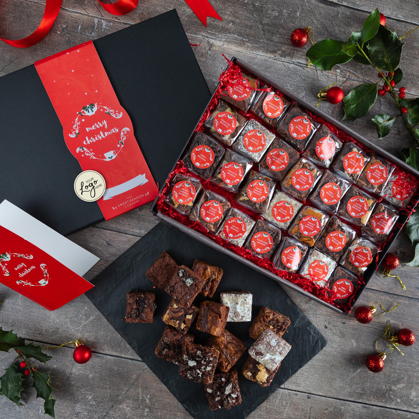 Branded & personalised Christmas Ultimate Brownie Gift Box