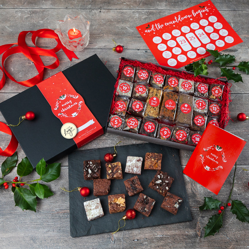 Branded & personalised Artisan Brownie Advent Calendar The Sweet