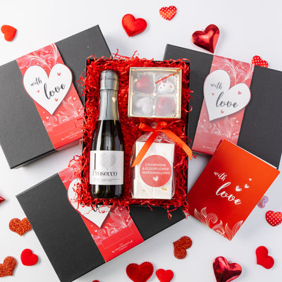 'With Love' Chocolates, Marshmallows and Prosecco Valentine's Day Gift Hamper