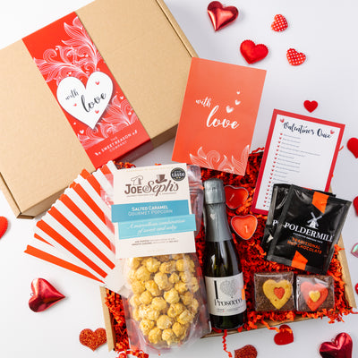 'With Love' Popcorn, Chocolate and Prosecco Valentine's Gift Box