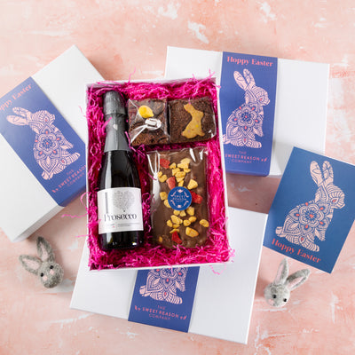 'Easter Bunny' Chocolate Slab, Brownies and Prosecco