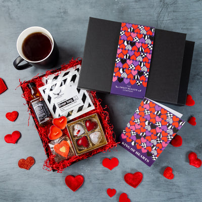 'King of Hearts' Chocolates, Coffee and Mini Jack Daniels