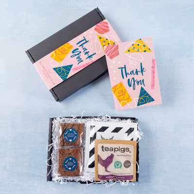 'Thank You' Double Chocolate Brownies, Coffee and Tea Letterbox