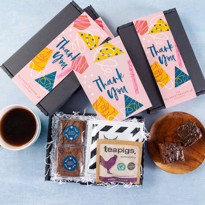 'Thank You' Double Chocolate Brownies, Coffee and Tea Letterbox