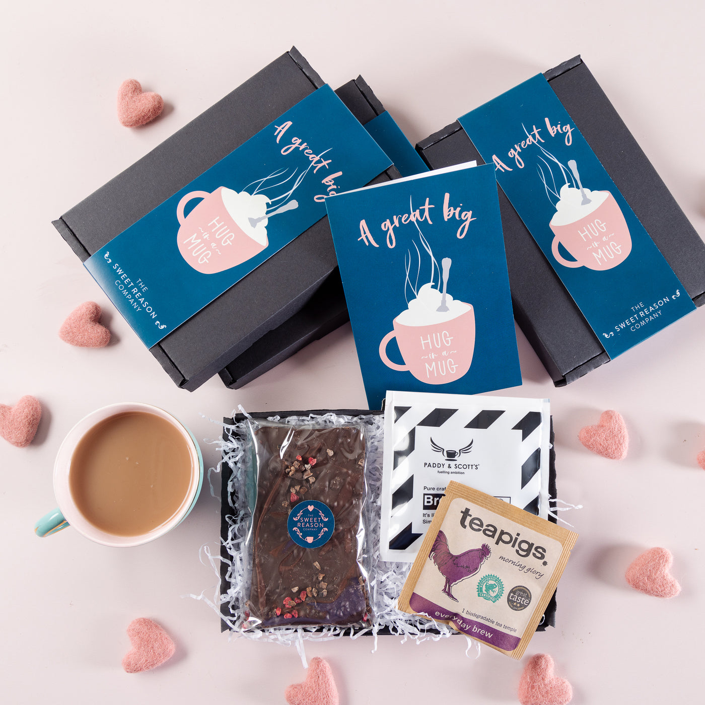 'Hug in a Mug' Vegan Chocolate Slab, Coffee and Tea Letterbox