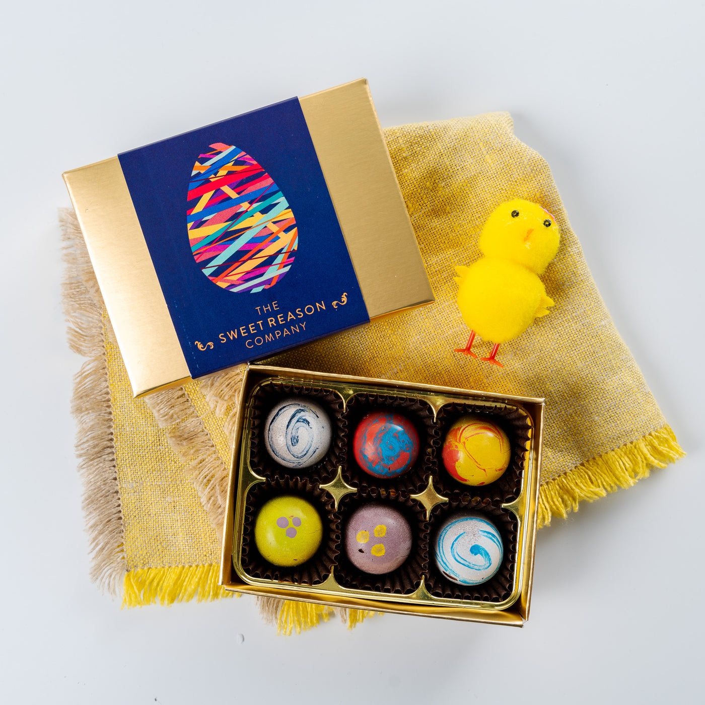 'Easter Egg' Box of 6 Chocolates (Salted Caramel filling)