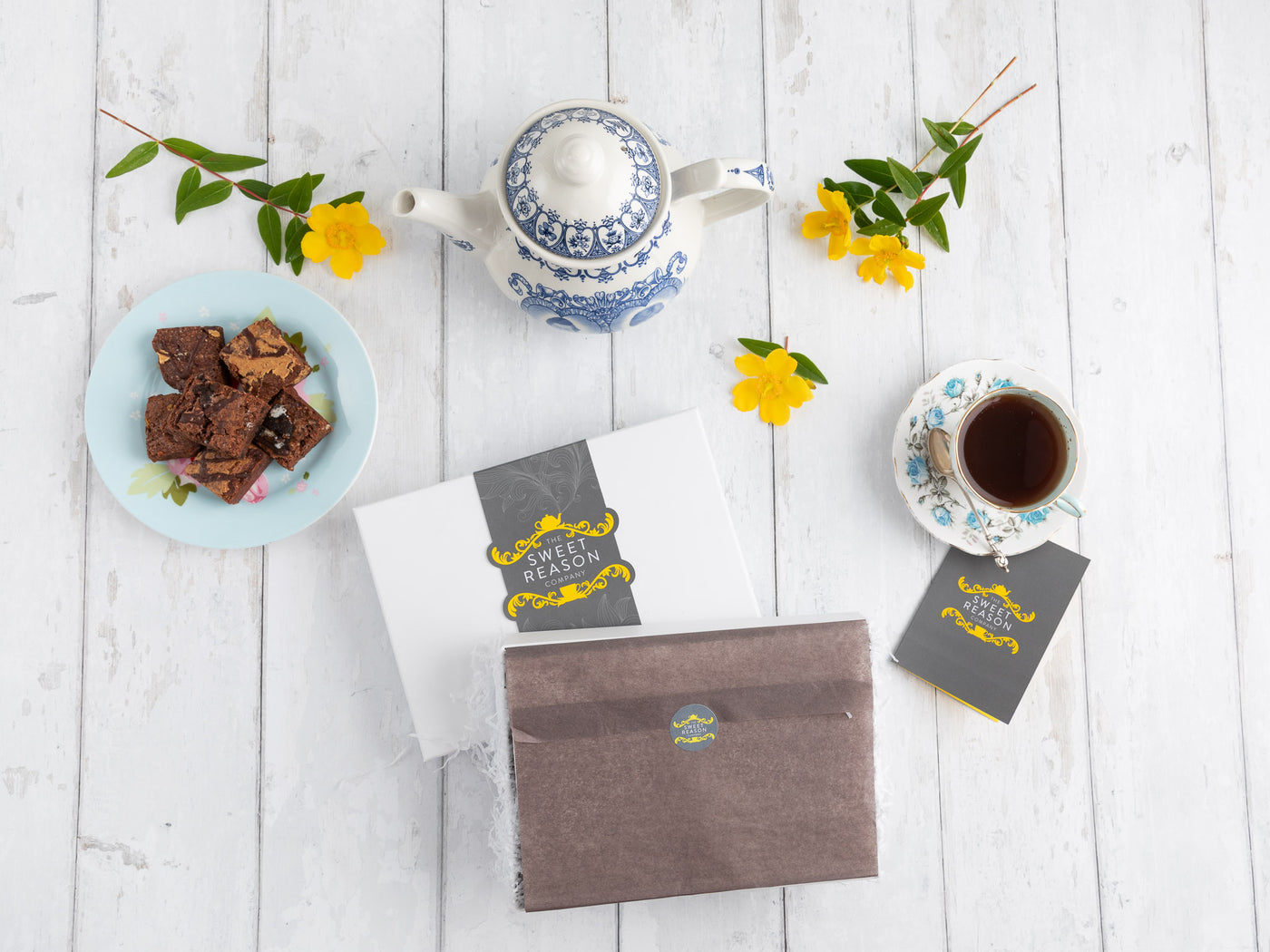 Vegan Brownies Afternoon Tea for Four Gift Box