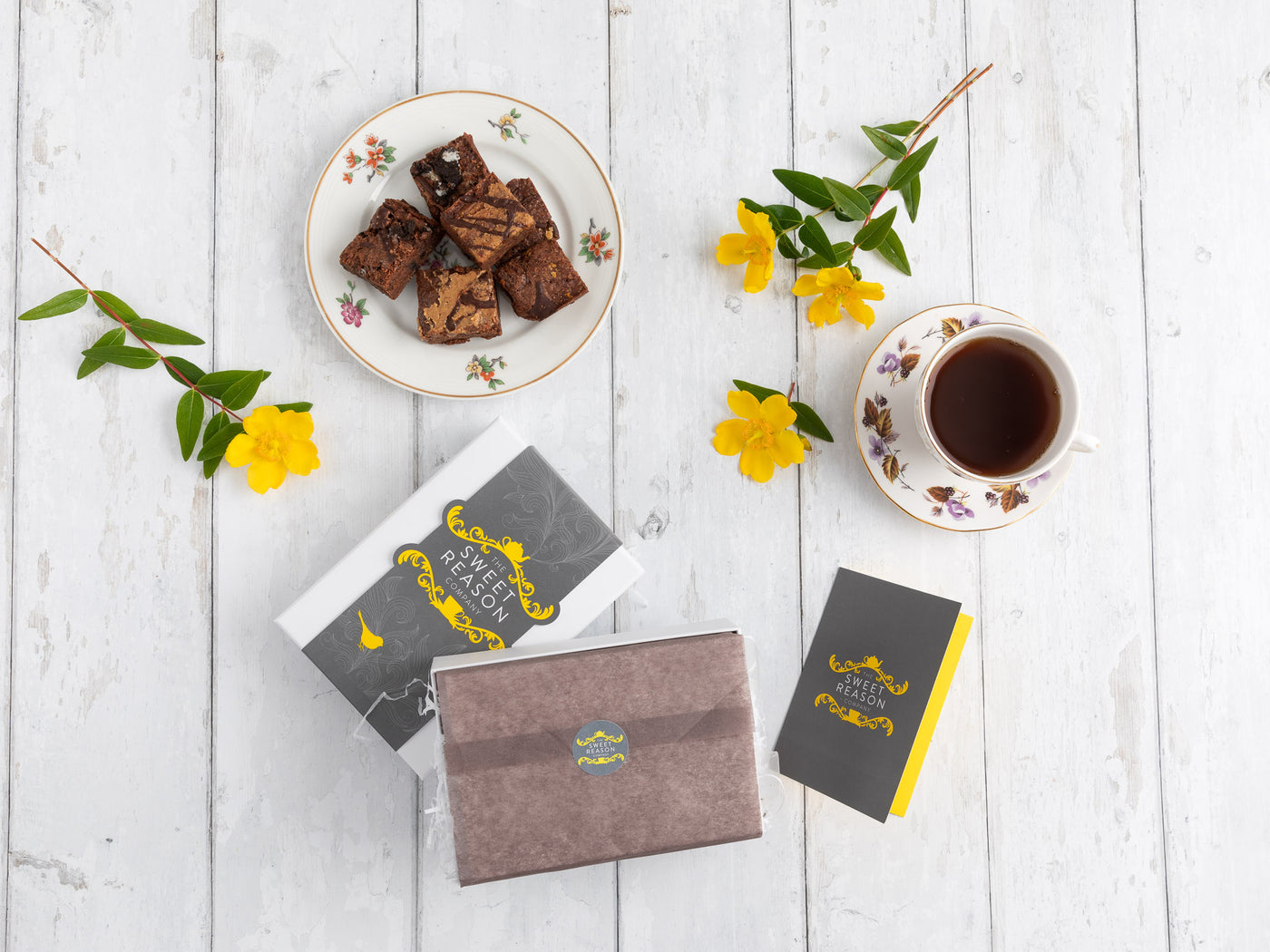 Vegan Brownies Afternoon Tea for Two Gift Box