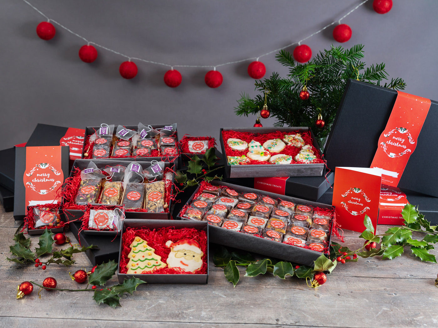 Christmas Gluten Free Mini Baileys Brownie & Tea Gift Box
