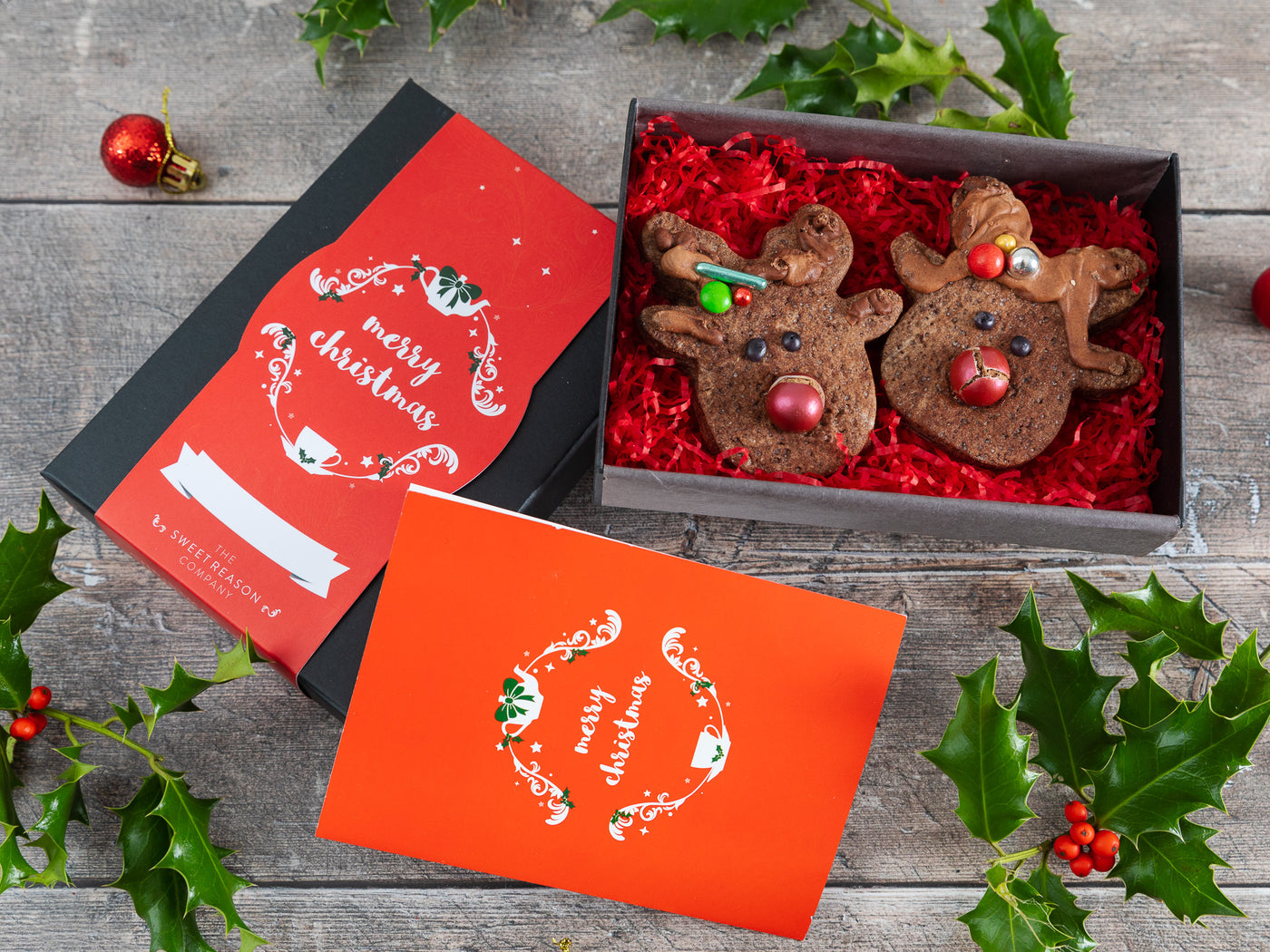 Luxury Rudolph Biscuits Gift Box