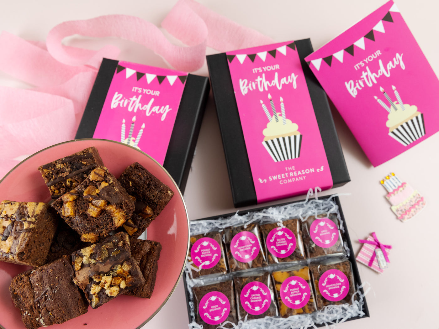 'Happy Birthday Cupcake' Luxury Brownie Gift