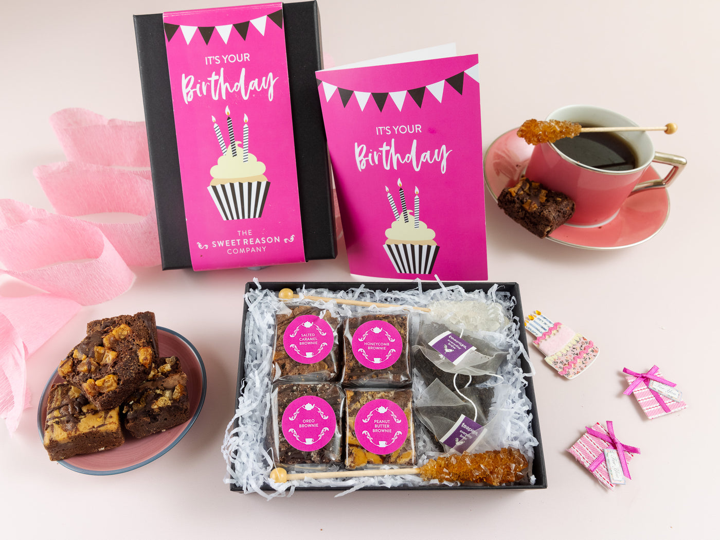 'Happy Birthday Cupcake' Afternoon Tea For Two Gift