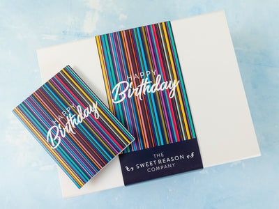 'Happy Birthday Stripes' Luxury Preserves & Tea Gift