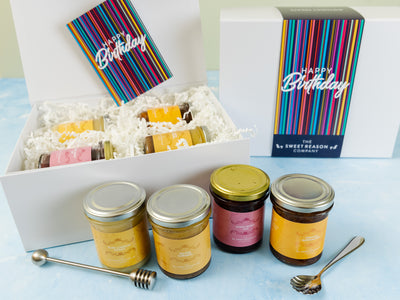 'Happy Birthday Stripes' Luxury Gift Jars