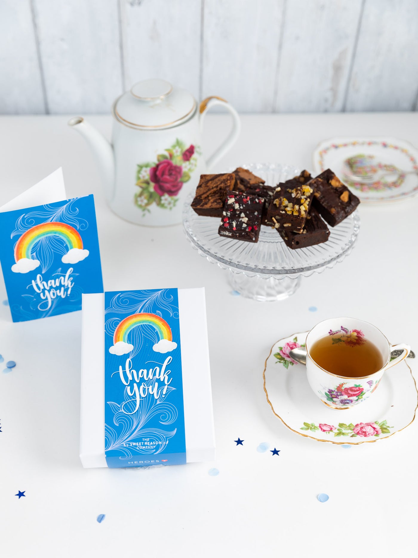 Thank You - Rainbow Vegan Afternoon Tea for Two Gift Box (Gluten & Soya-Free)