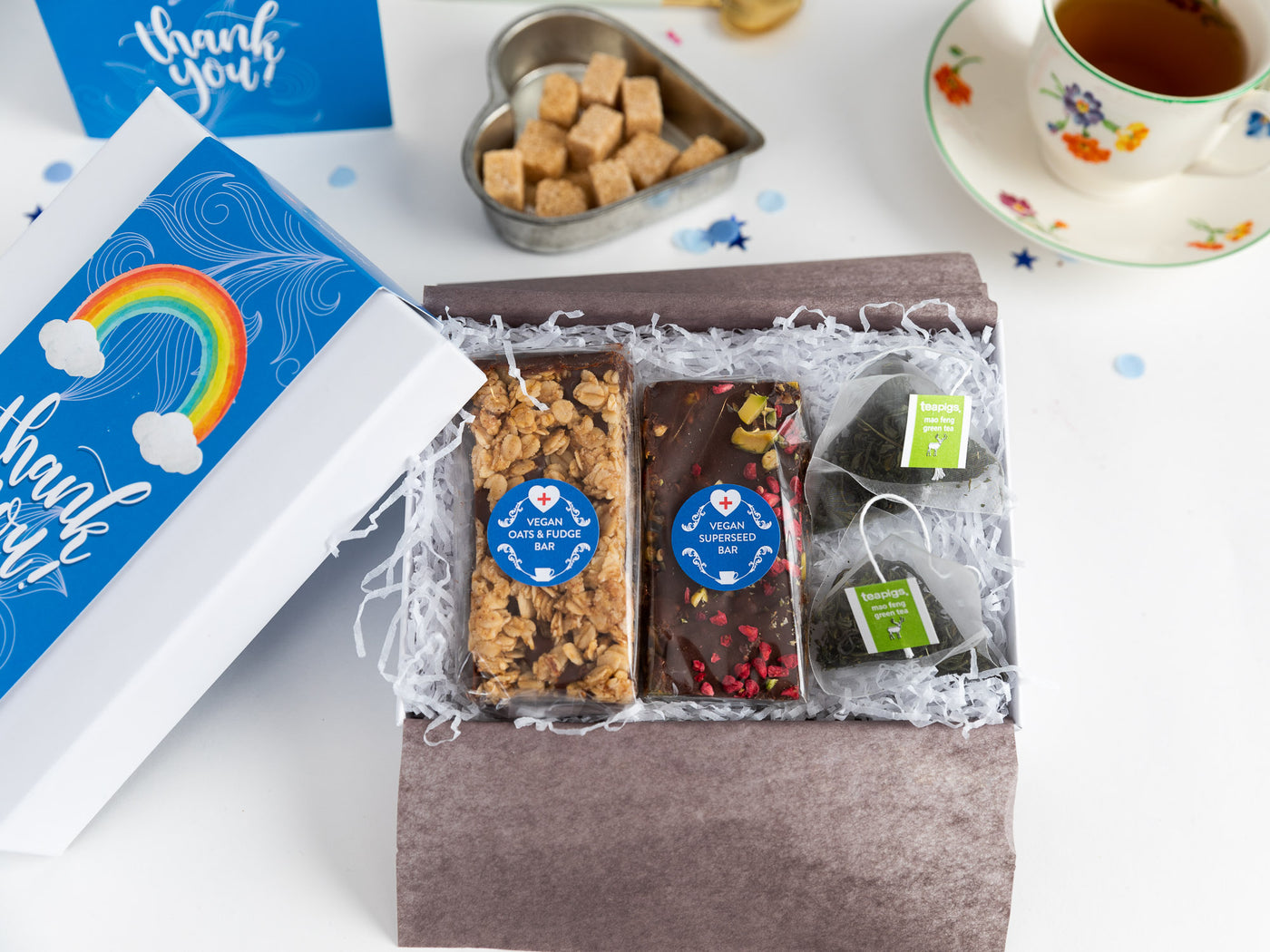 Thank You - Rainbow Vegan Afternoon Tea for Two Gift Box (Gluten & Soya-Free)