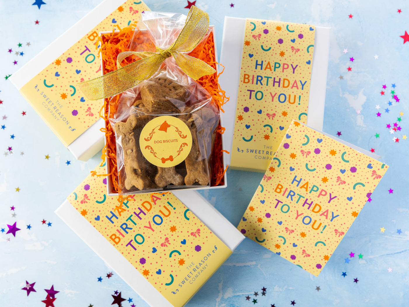 'Happy Birthday Confetti' Luxury Dog Biscuits