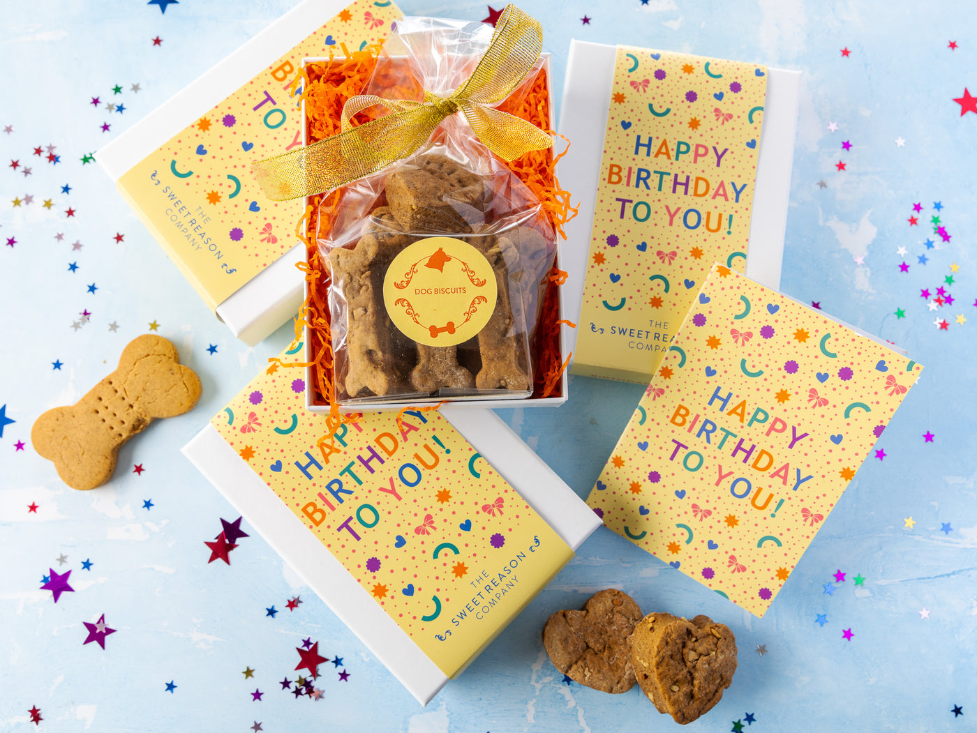 'Happy Birthday Confetti' Luxury Dog Biscuits