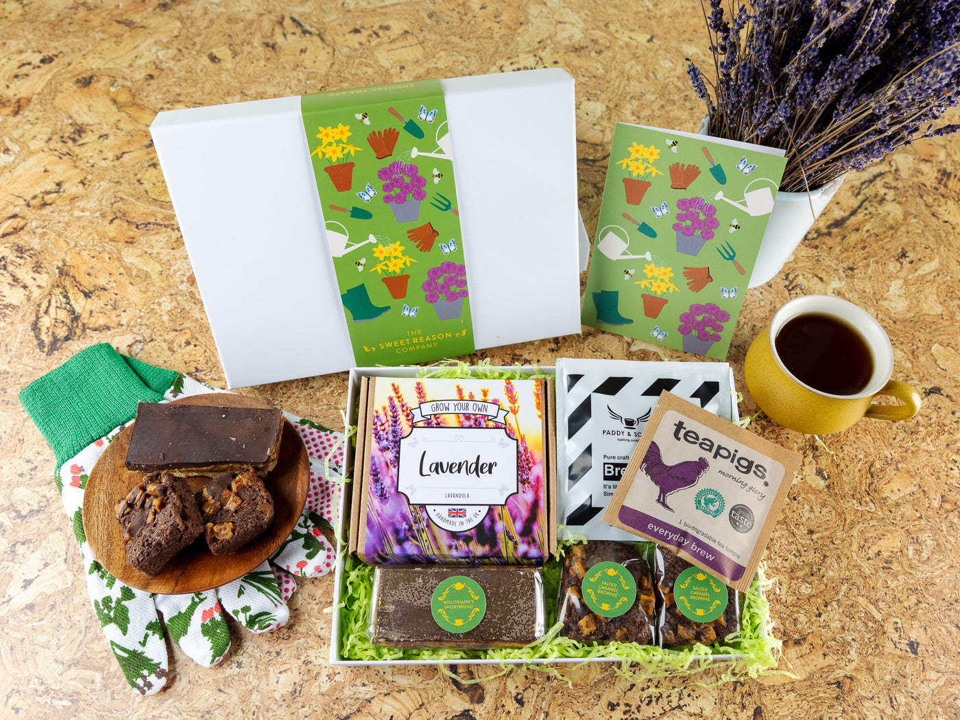 'Gardening' Lavender, Treats & Coffee Gift