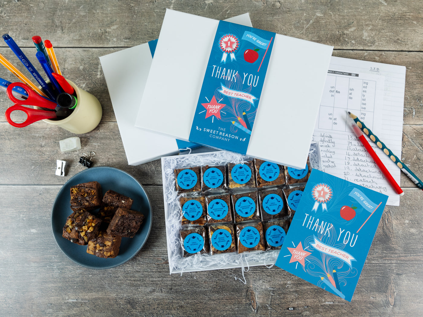 'Thank You Teacher' Vegan Indulgent Brownie Gift