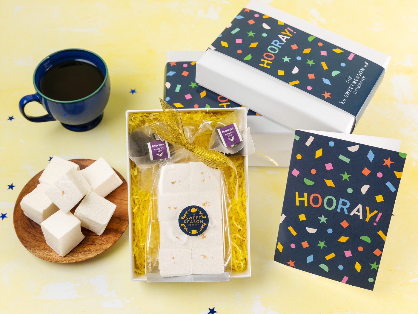 'Hooray!' Champagne & Elderflower Marshmallows with Tea