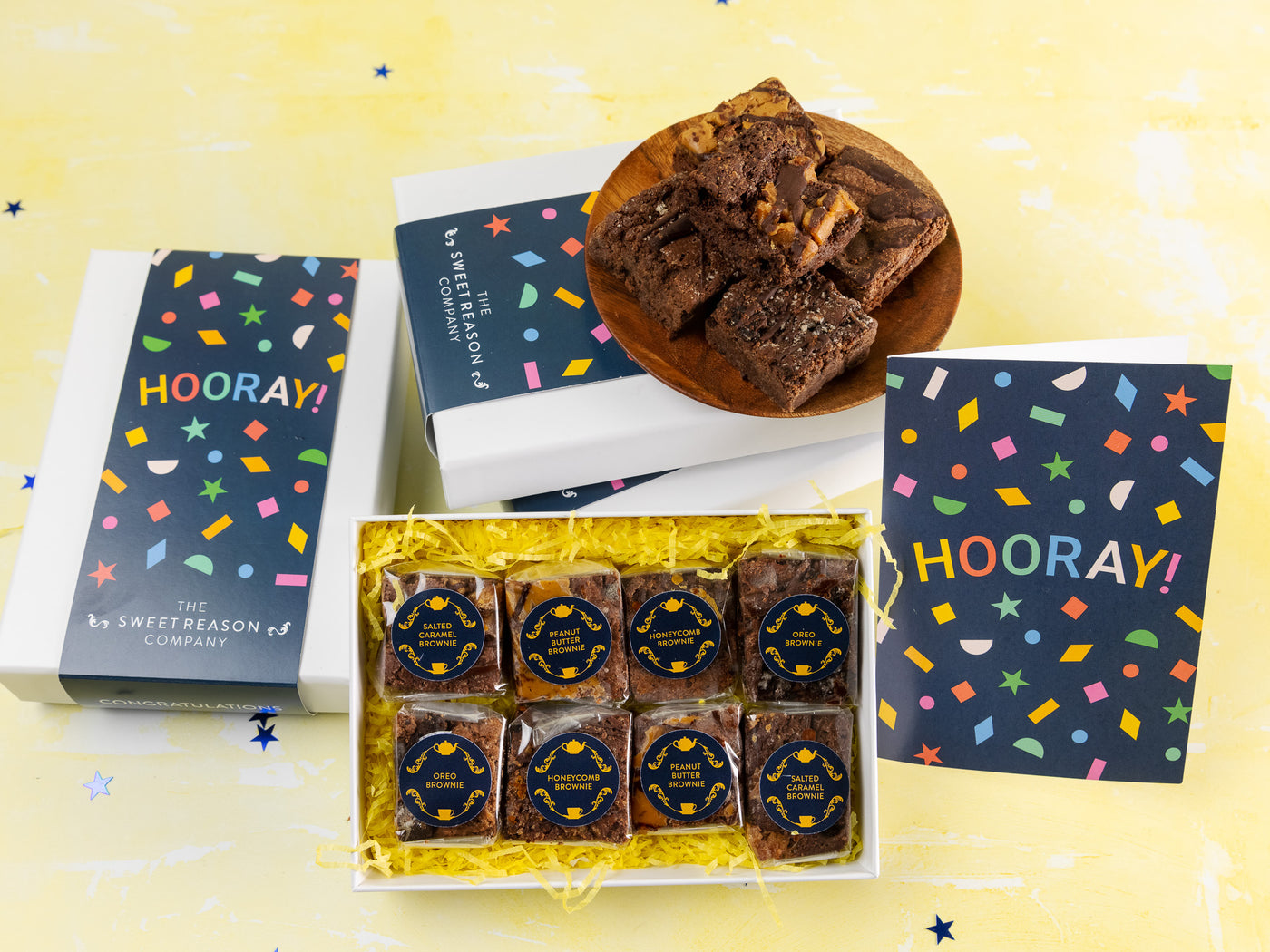 'Hooray!' Luxury Brownie Gift