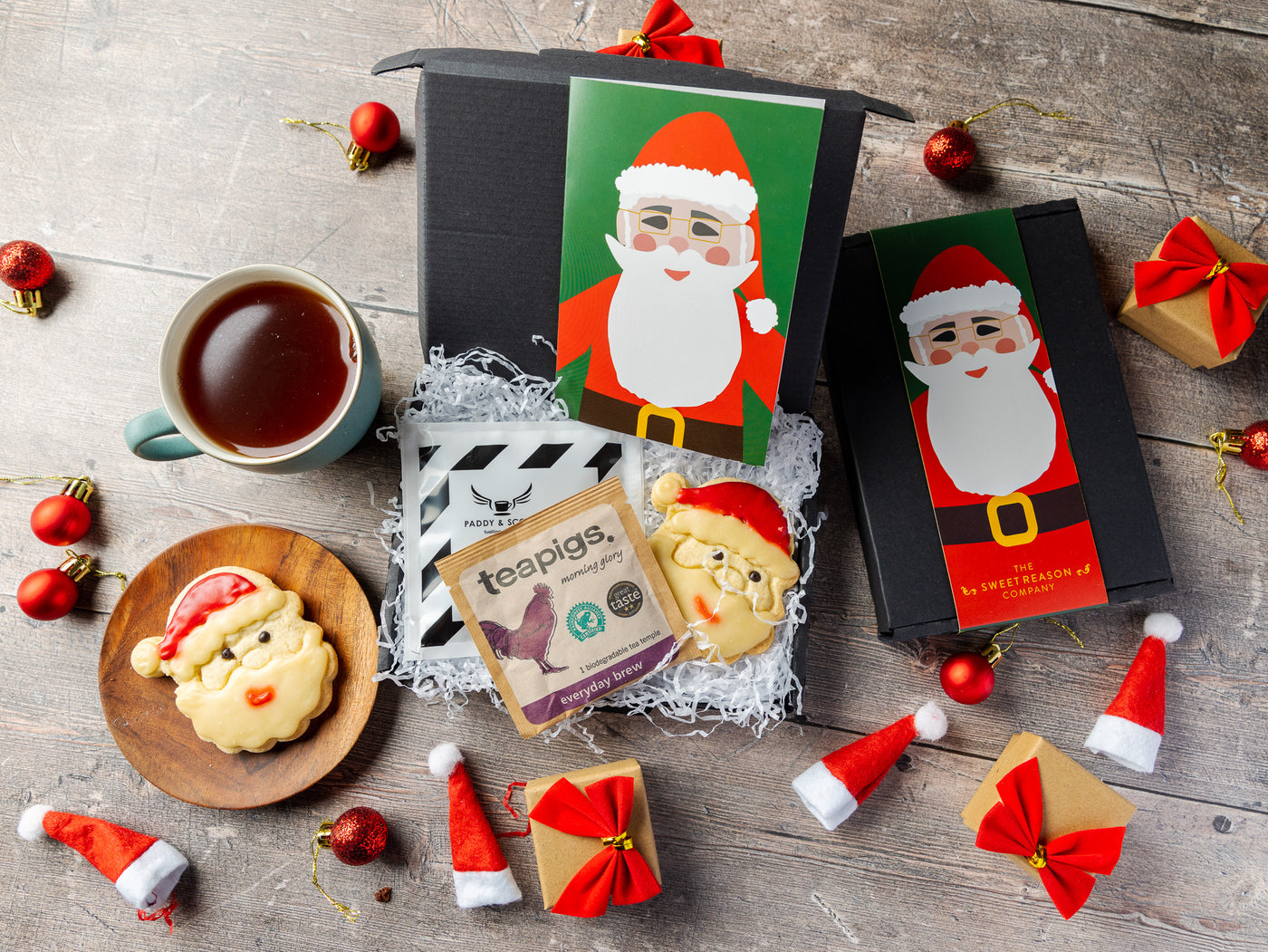 'Santa' Biscuit, Coffee and Tea Letterbox Gift