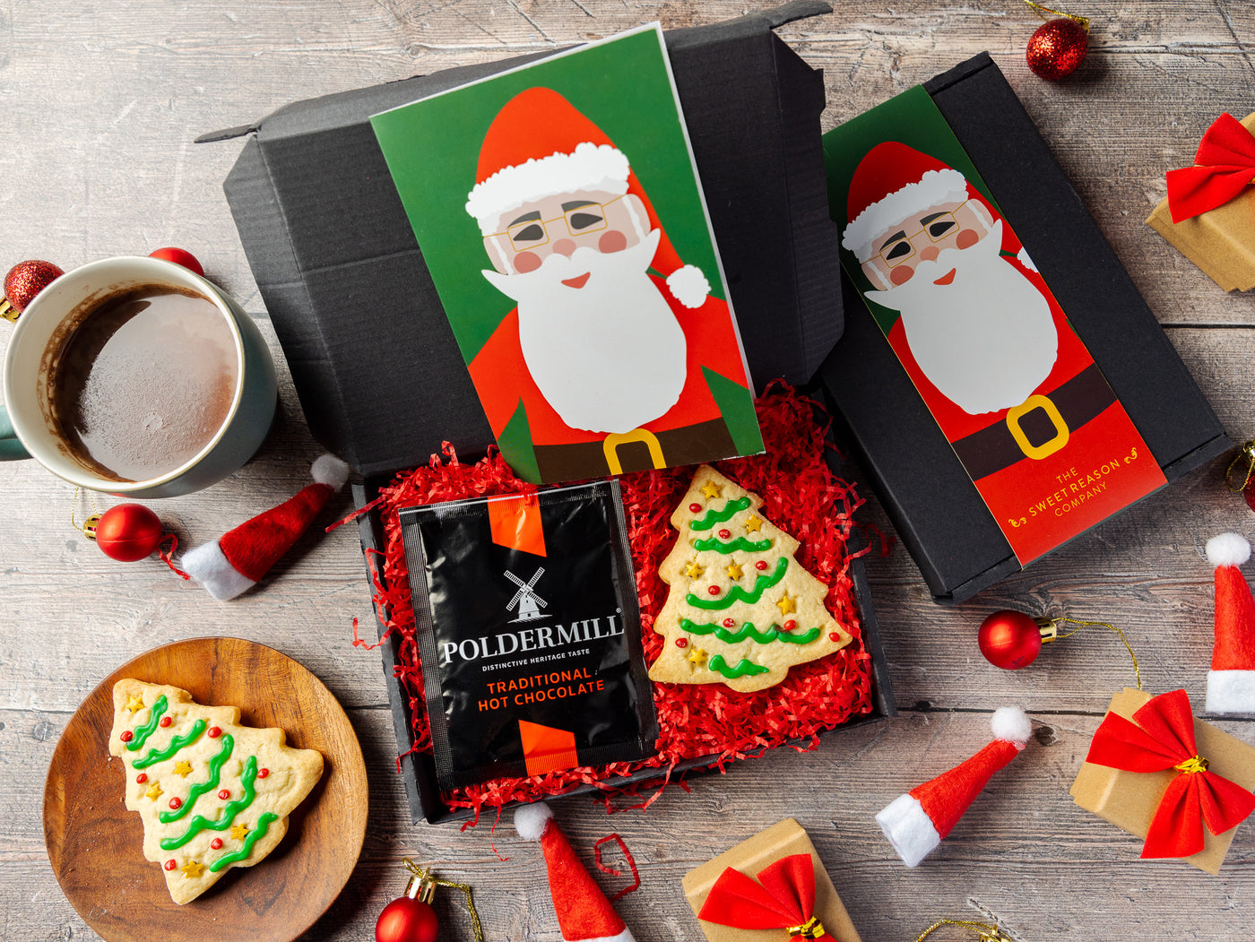 'Santa' Christmas Tree & Hot Chocolate Letterbox Gift