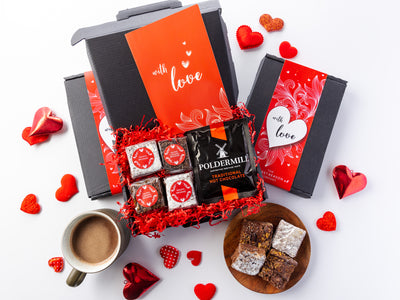 'With Love' Hot Chocolate and Brownies Valentine's Letterbox Gift