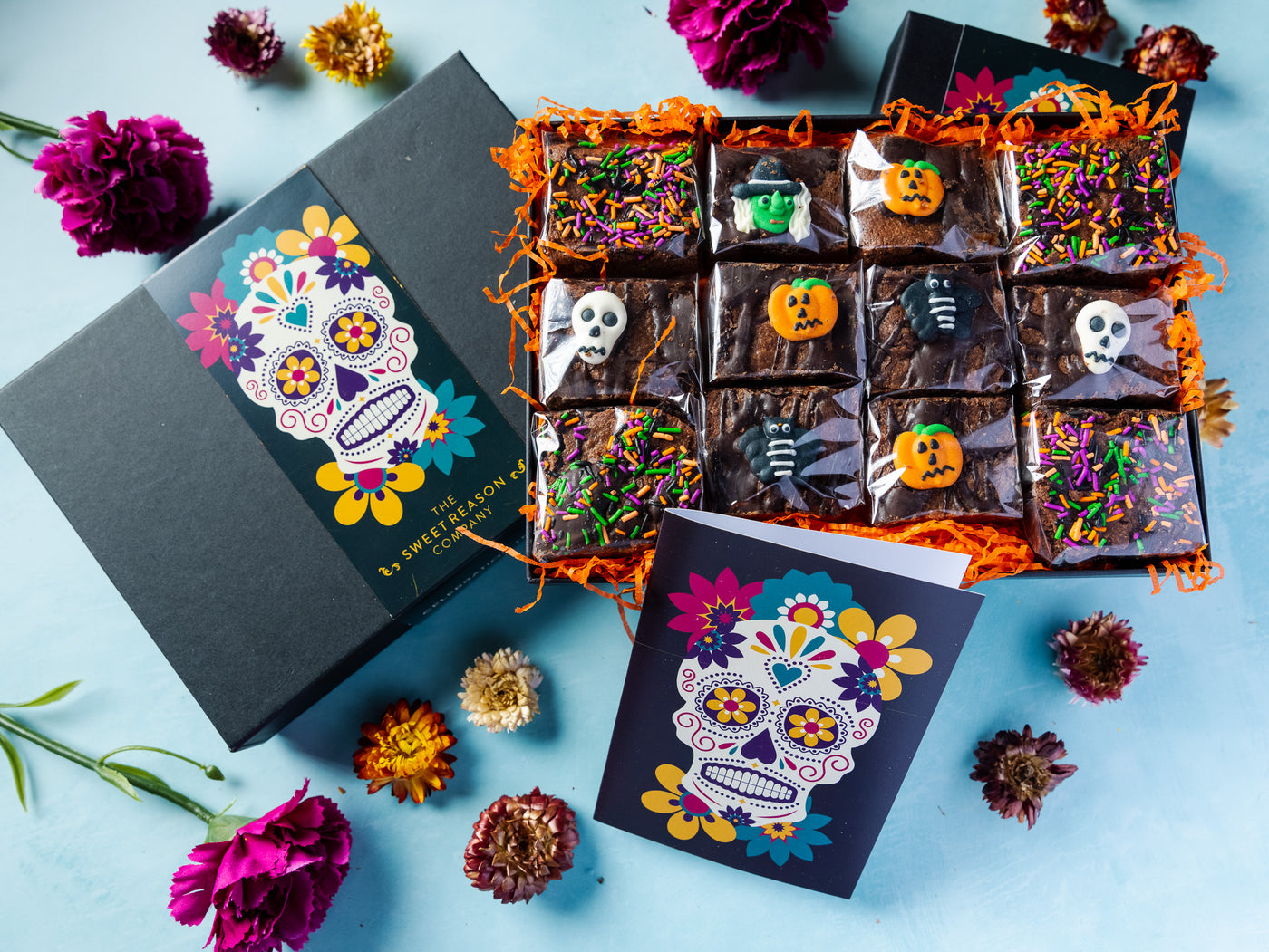 Day of the Dead Indulgent Halloween Brownie Gift