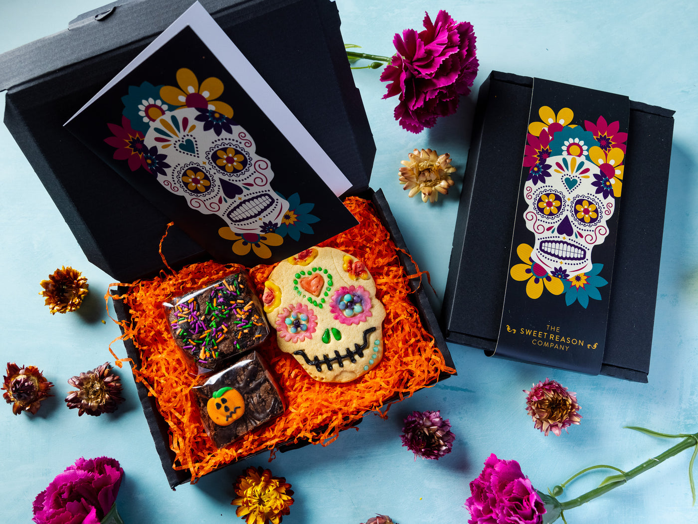 'Day of the Dead' Luxury Biscuit & Brownies Letterbox Gift