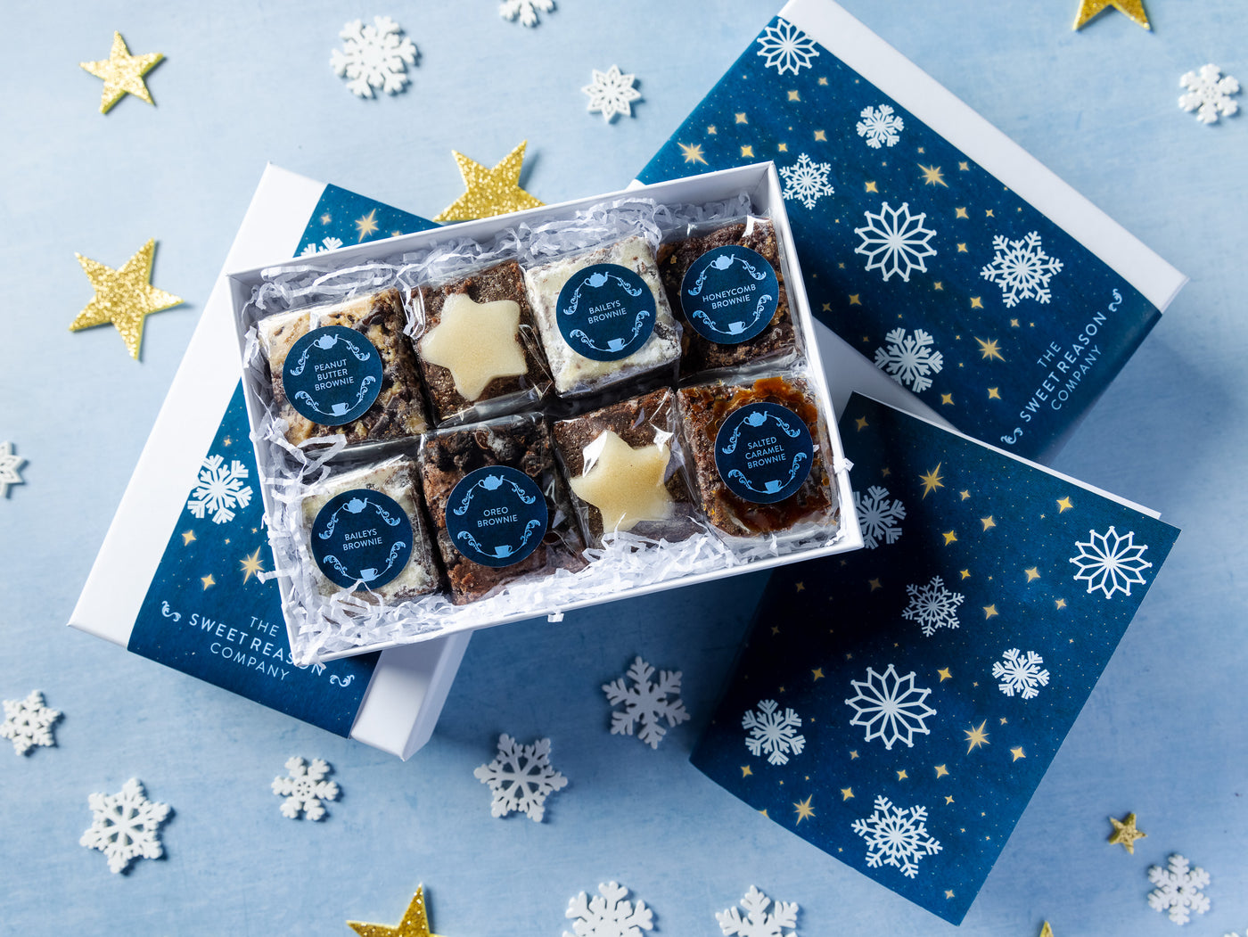 'Snowflakes' Luxury Brownies