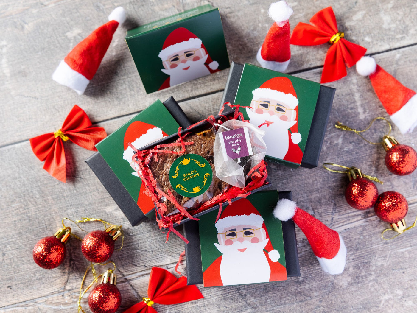'Santa' Gluten Free Mini Baileys Brownie & Tea