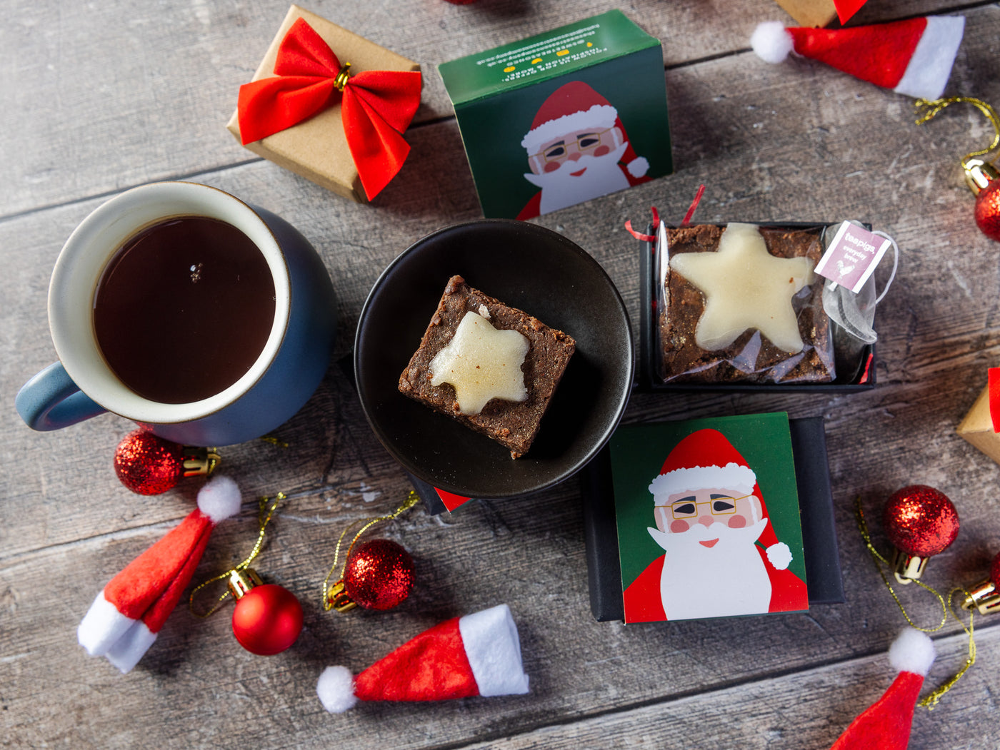 'Santa' Mini Mince Pie Brownie & Tea