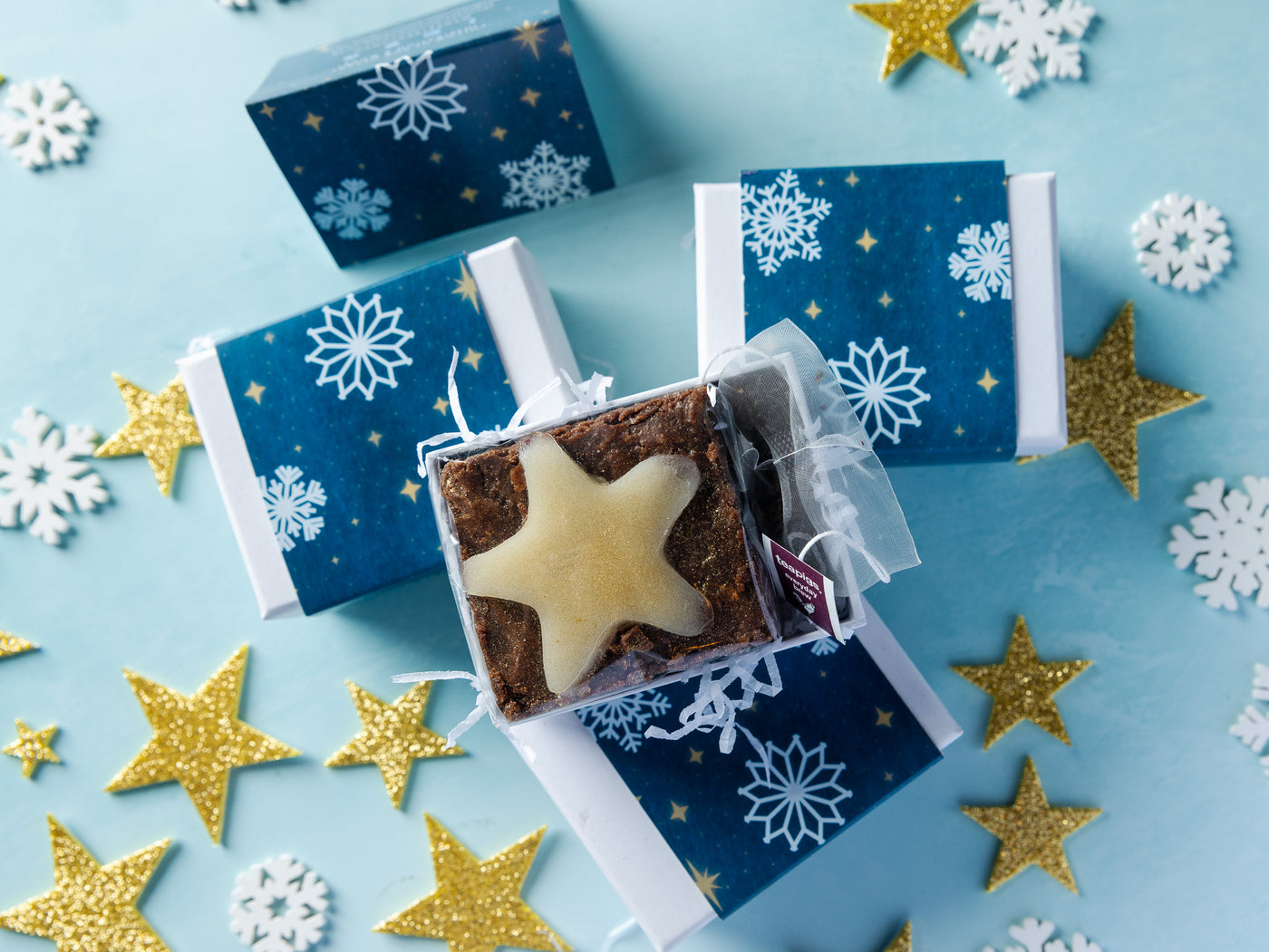 'Snowflakes' Mini Mince Pie Brownie & Tea