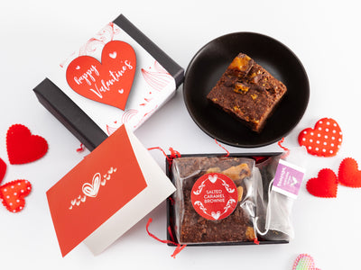 Happy Valentines Gluten Free Mini Brownie & Tea Gift