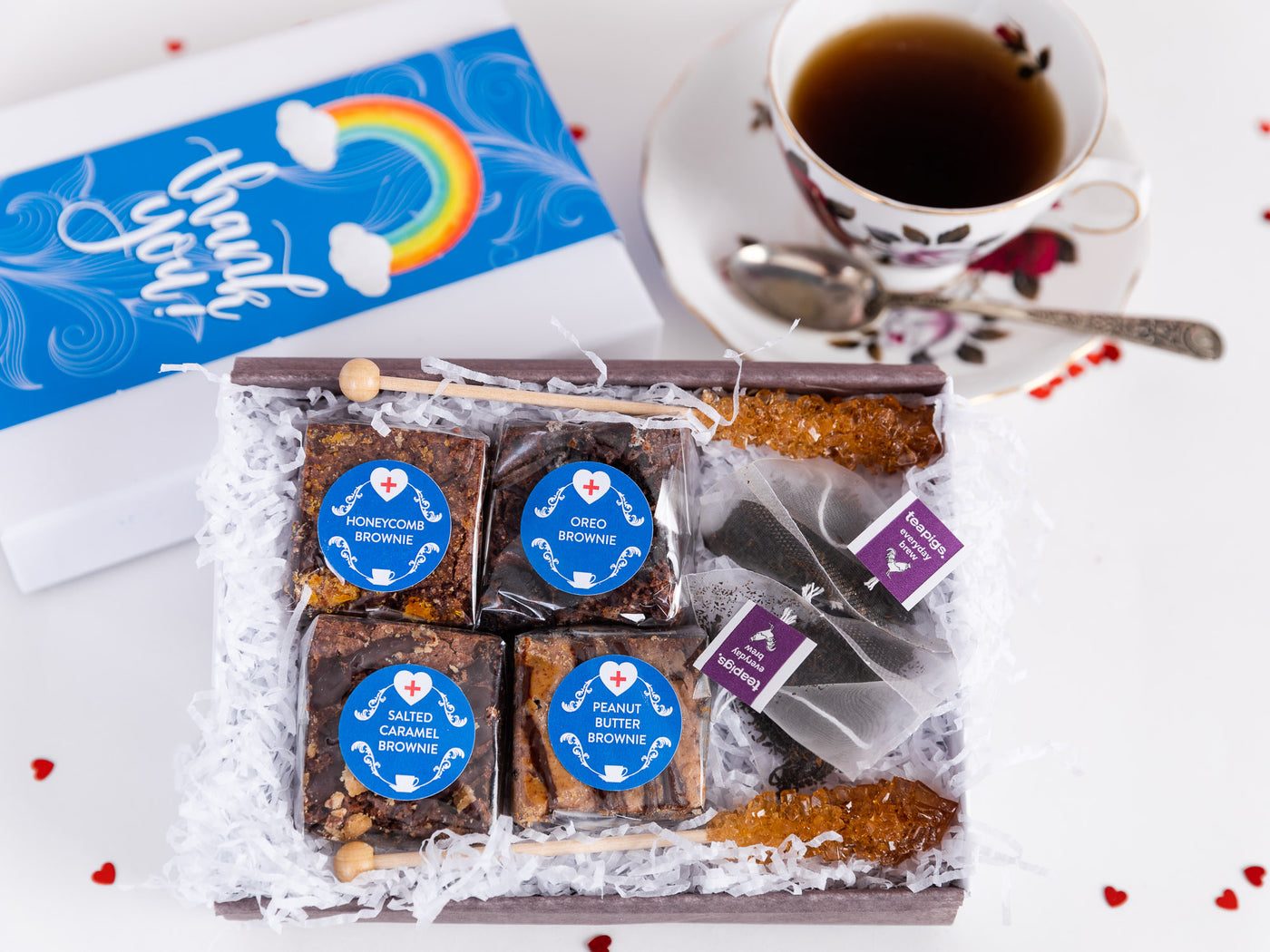 Thank You - Gluten Free Rainbow Afternoon Tea for Two Gift Box