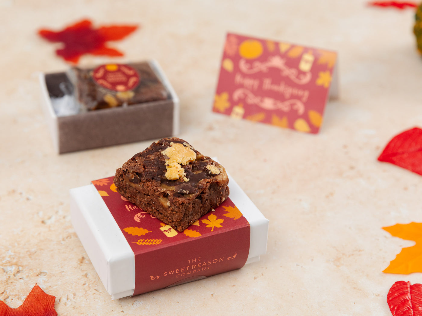 Thanksgiving Mini Brownie Gift Box
