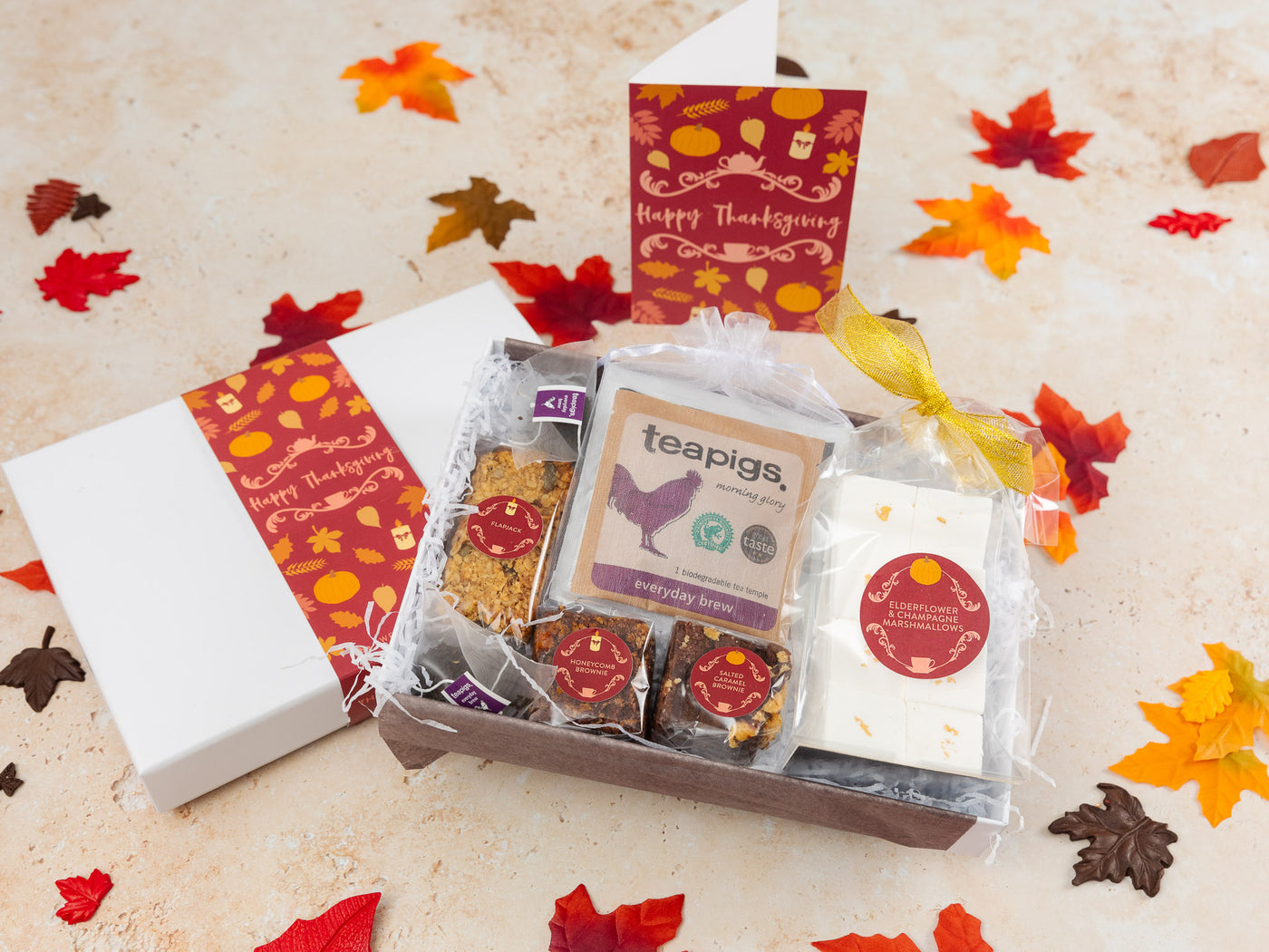 Thanksgiving Treats, Coffee and Tea Gift Box 